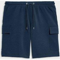 Autograph Cotton Rich Cargo Shorts Dark Navy