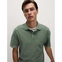 Relaxed Fit Pure Cotton Garment Dyed Polo Shirt
