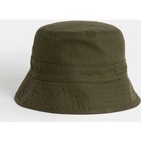 M&S Pure Cotton Herringbone Bucket Hat Khaki
