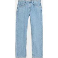 M&S Straight Fit Pure Cotton Value Jeans Light Blue Mix