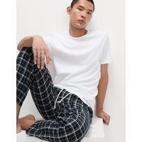 Pure Cotton Checked Loungewear Bottoms