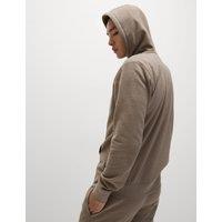 Pure Cotton Textured Zip Through Hoodie