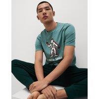 Pure Cotton Spaceman Graphic Pyjama Top