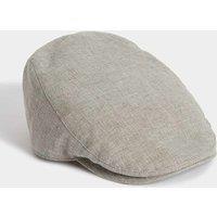 Linen Rich Textured Flat Cap