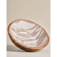 Wooden Marble Decal Serving Bowl