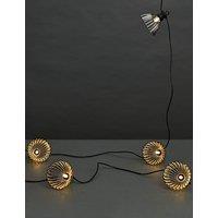 10 Warm White Fluted Solar String Lights