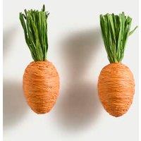 2pk Paper Carrot Hanging Decorations