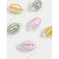 6pk Glass Hanging Egg Decorations