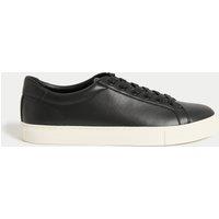 M&S Wide Fit Lace Up Trainers Black