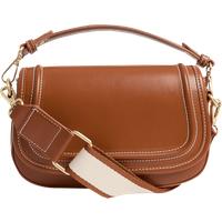 Faux Leather Saddle Bag