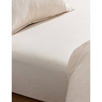 M&S Pure Linen Deep Fitted Sheet Natural