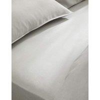 M&S Pure Linen Deep Fitted Sheet Silver Grey
