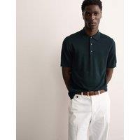 Merino Wool Rich with Silk Knitted Polo Shirt