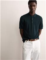 Merino Wool Rich with Silk Knitted Polo Shirt