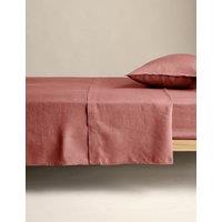 M&S Pure Linen Flat Sheet Clay