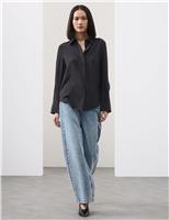 Pure Silk Collared Shirt