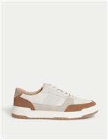 Leather Lace Up Trainers