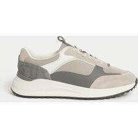 Autograph Lace Up Mesh Runner Trainers Ecru Mix