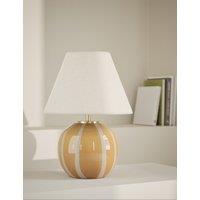 Glass Striped Round Table Lamp