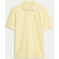 M&S Ultimate Pique Polo Shirt Pale Yellow