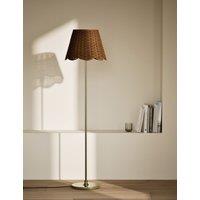 Wicker Scallop Shade Floor Lamp