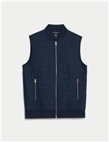 Cotton Rich Zip Up Quilted Gilet with Stormwear