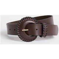 Leather Whipstitch Jeans Belt