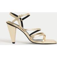Leather Kitten Heel Sandals