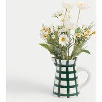 Spring Arrangement in Ceramic Check Jug