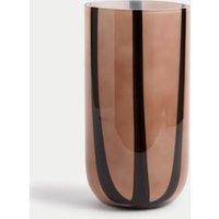 Large Striped Glass Vase