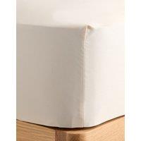M&S Egyptian Cotton Sateen 400 Thread Count Deep Fitted Sheet Neutral