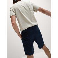 Single Pleat Stretch Chino Shorts