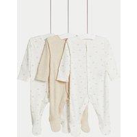 3pk Pure Cotton Turtle Sleepsuits (0-3 Yrs)