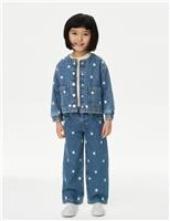 Daisy Embroidery Denim Jeans (2-8 Yrs)