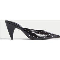 Sparkle Stiletto Heel Mules