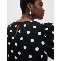 Printed Puff Sleeve Blouse