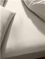 M&S Comfortably Cool Lyocell Rich Fitted Sheet Natural