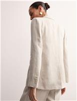 JAEGER Pure Linen Single Breasted Blazer Navy