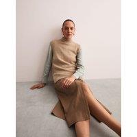 Mohair Blend Funnel Neck Vest Top