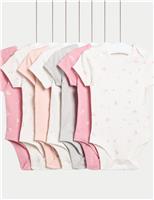 7pk Pure Cotton Floral Bodysuits (5lbs-3 Yrs)