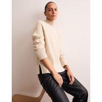 Wool Rich Ribbed Funnel Neck Jumper