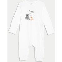 Pure Cotton Daddy And Me Footless Sleepsuit (0-12 Mths)