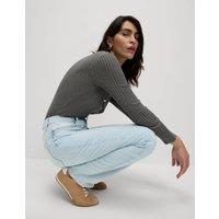 High Waisted Stovepipe Straight Leg Jeans