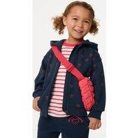Cotton Rich Heart Print Hoodie (2-8 Yrs)