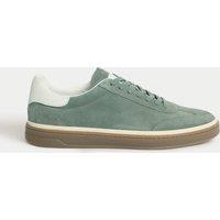 M&S Suede Lace-Up Trainers Green