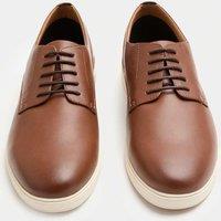 M&S Contrast Sole Derby Shoes Tan