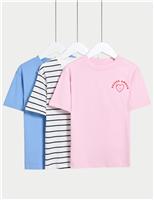 3 Pack Cotton-Rich Print T-Shirts (2-8Yrs)