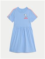 M&S Pure Cotton Snoopy Dress (12 Mths-8 Yrs) Blue