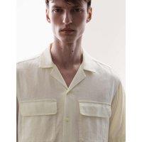 Linen Blend Cuban Collar Shirt