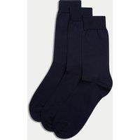 Autograph 3 Pack Pure Cotton Socks Dark Navy